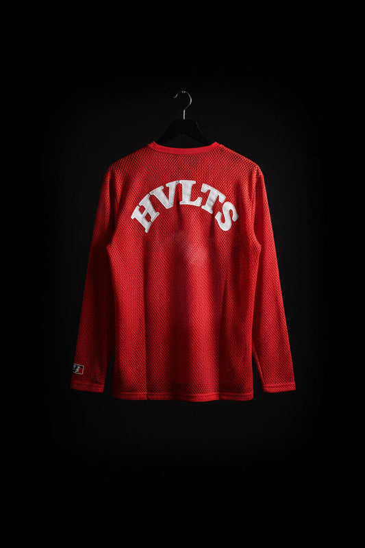 HVLTS "Skully" Red Long Sleeve V-Neck