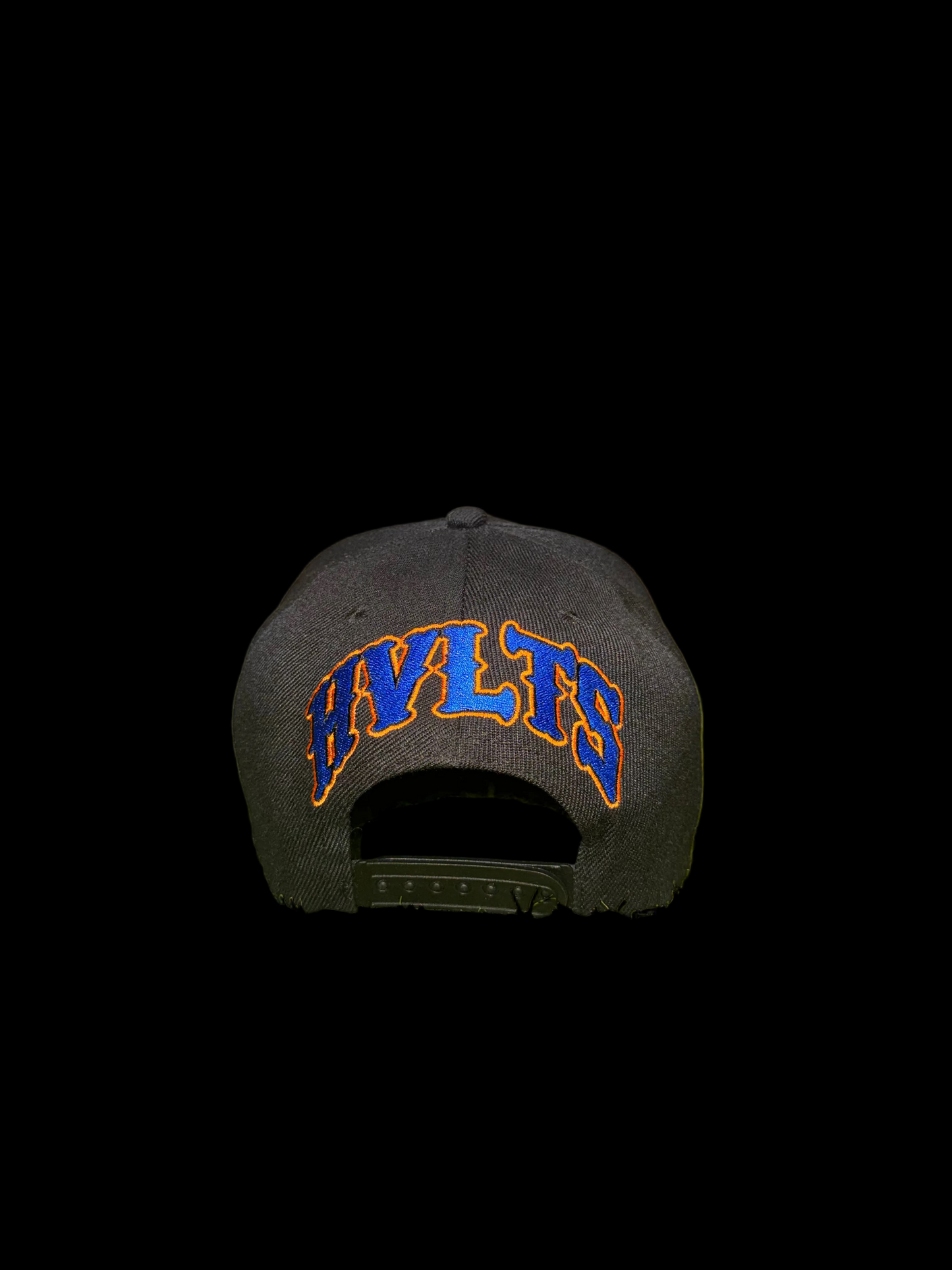 HVLTS "NY" Distressed Trucker Hat - Black/Blue